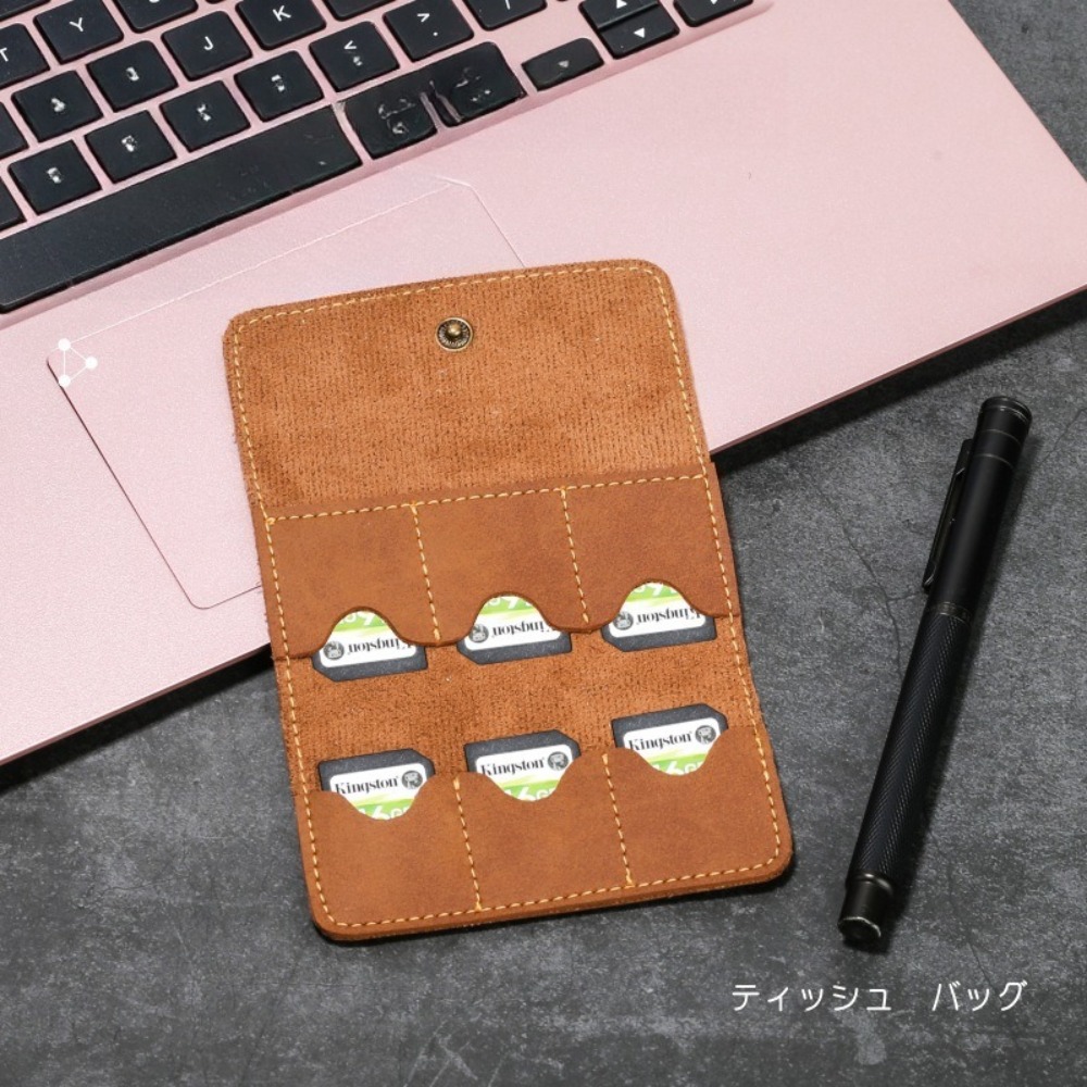 Mobile Tech Accessories - Estojo para cartão de memória, couro
