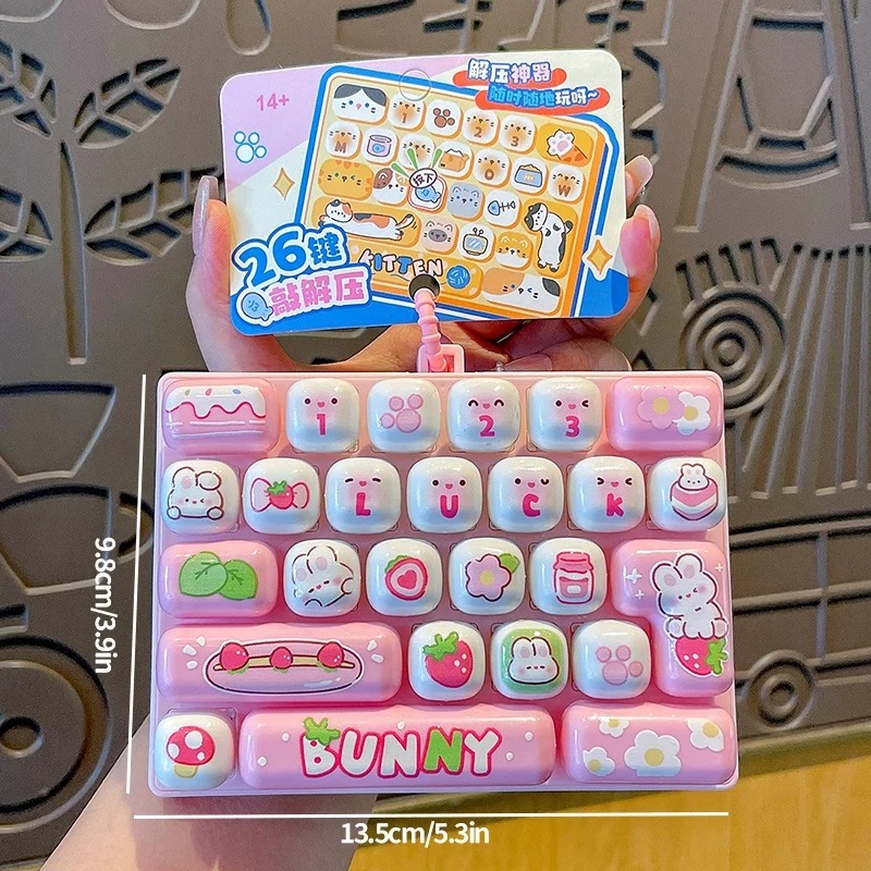 26Grid Keycap Clicker Anti Str - Kawaii Tech Accessories avaliação e preço