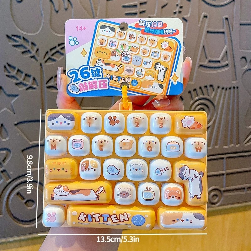 26Grid Keycap Clicker Anti Str - Kawaii Tech Accessories avaliação e preço