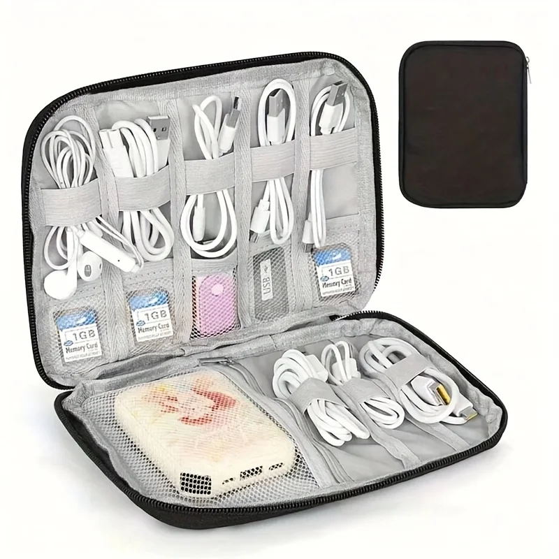 1 Pacote de Bolsa de Armazenam - Tech Accessories Travel Organizer Pouch avaliação e preço
